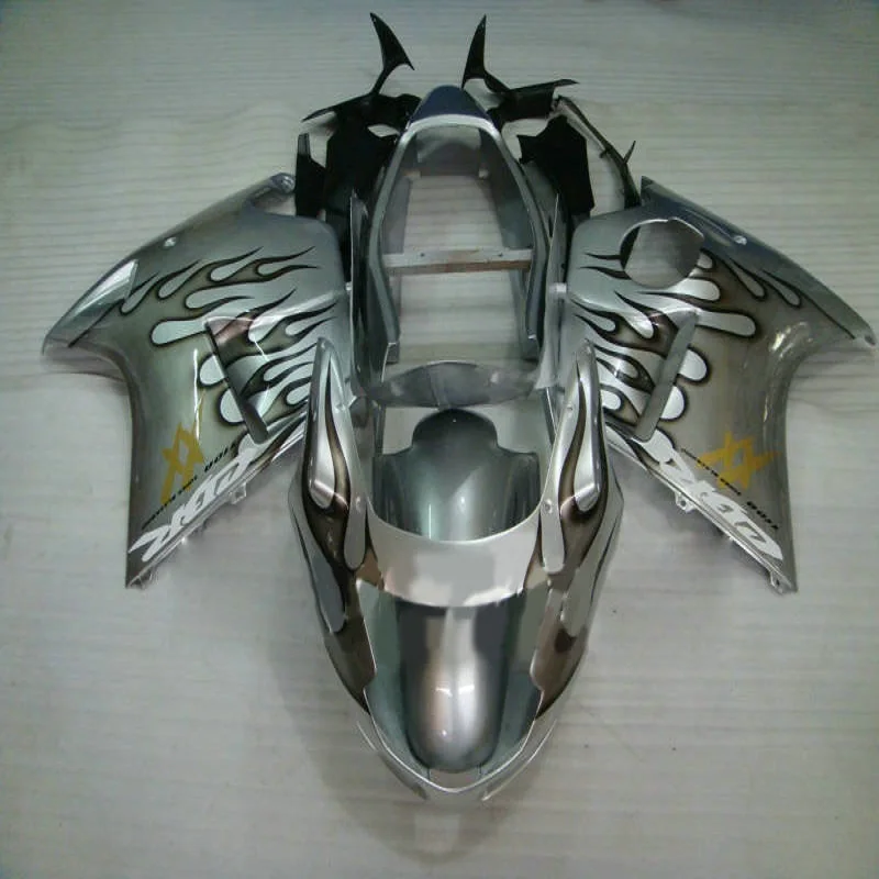 Injection mold Fairing kit for CBR1100XX 1996 - 2005 Full Body Kits CBRXX 96 -  05 Fairing  2000 gray black Flame Fairing