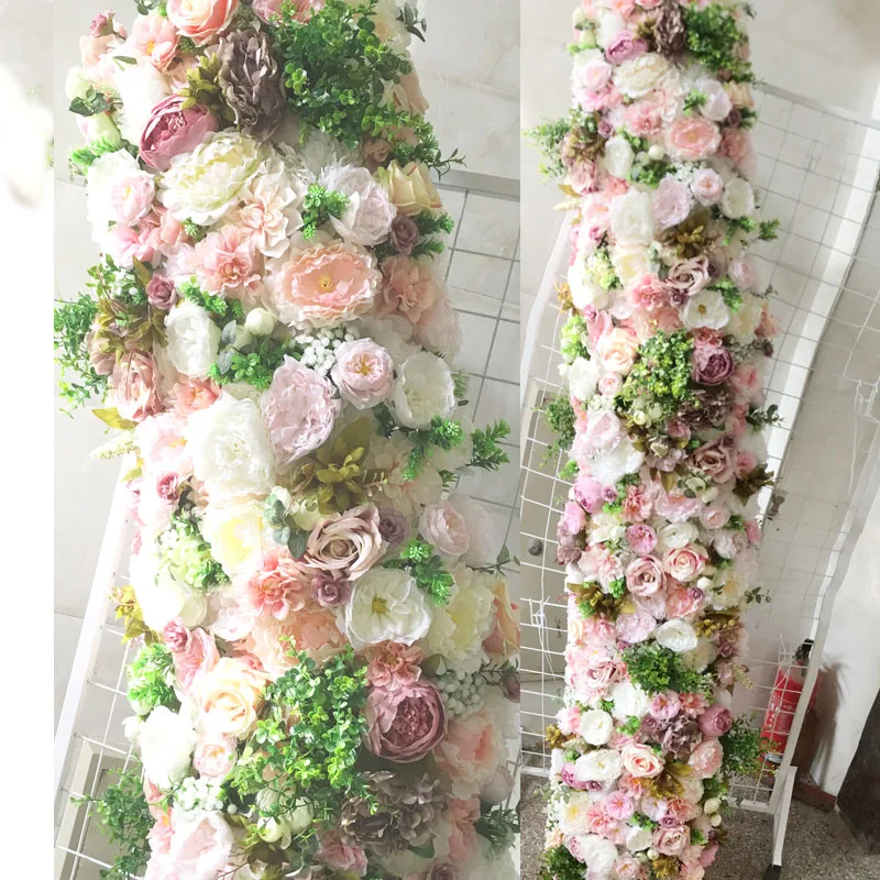 

SPR foilage wedding silk flower stage backdrop artificial flower table runner arch floral party home decorative wholesale