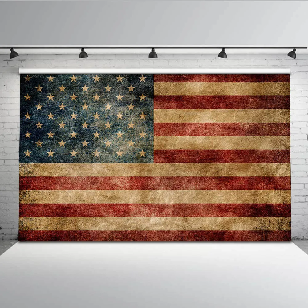 MOCSICKAPhotography Backdrop Retro American Flag Independence Day Photo Background for Picture MW-136