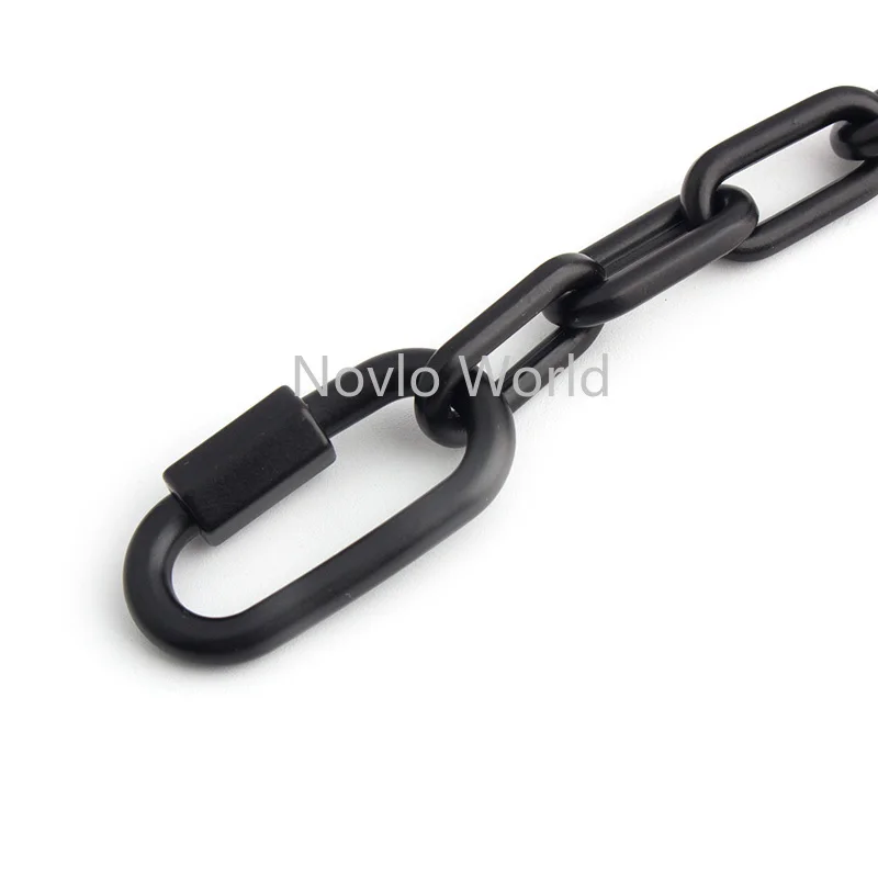 Nolvo World 1-5 pieces 3 mm thick 10 mm width Zinc Alloy chain Black chains bag strap for crossbody