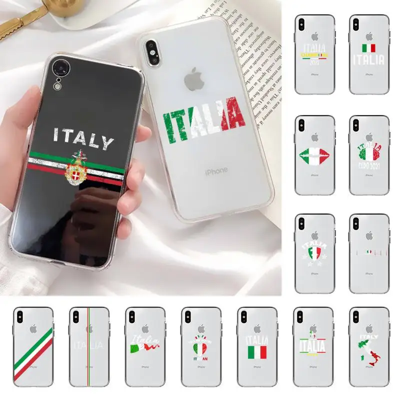 MaiYaCa Italy Italia National Flag Phone Case for iPhone 11 12 13 mini pro XS MAX 8 7 6 6S Plus X 5S SE 2020 XR case