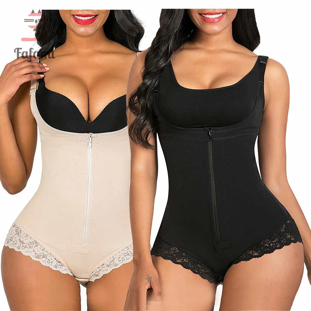 

Postpartum Body Shaper Shapewear for Pregnant Women Seamless Corset Tummy Control Colombian girdle Lace Zipper OpenBust Bodysuit