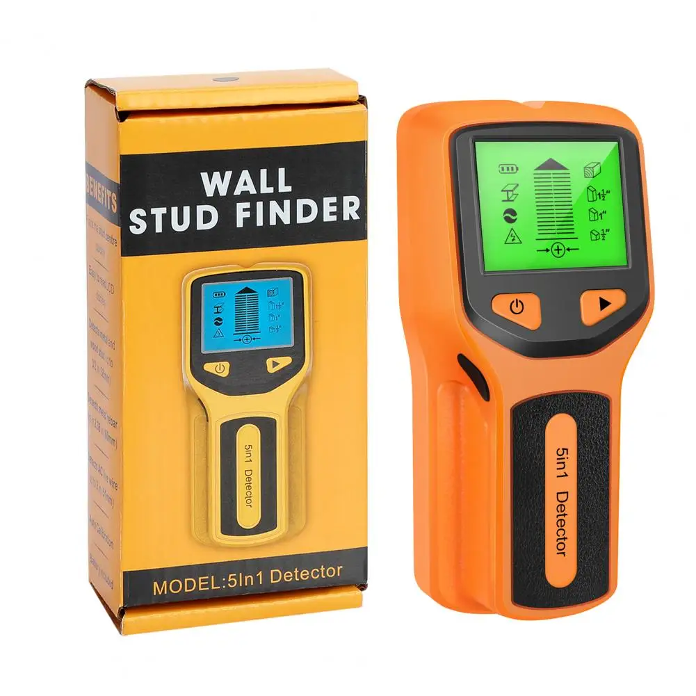 

Practical Ergonomic Grip Professional Wall Stud Finder Electronic 5-in-1 Multifunction Wall Scanner with LCD Display