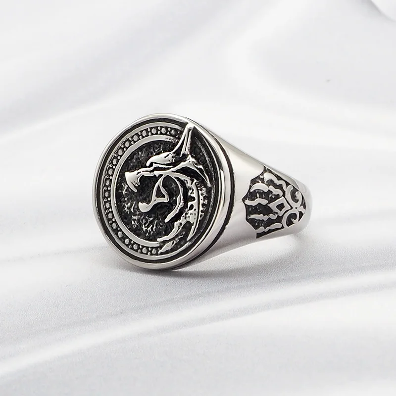 Men\'s Hunter Wolf Claw Ring Vintage Viking Warrior Punk Ring Biker Rock Rings Statement Jewelry For Gift