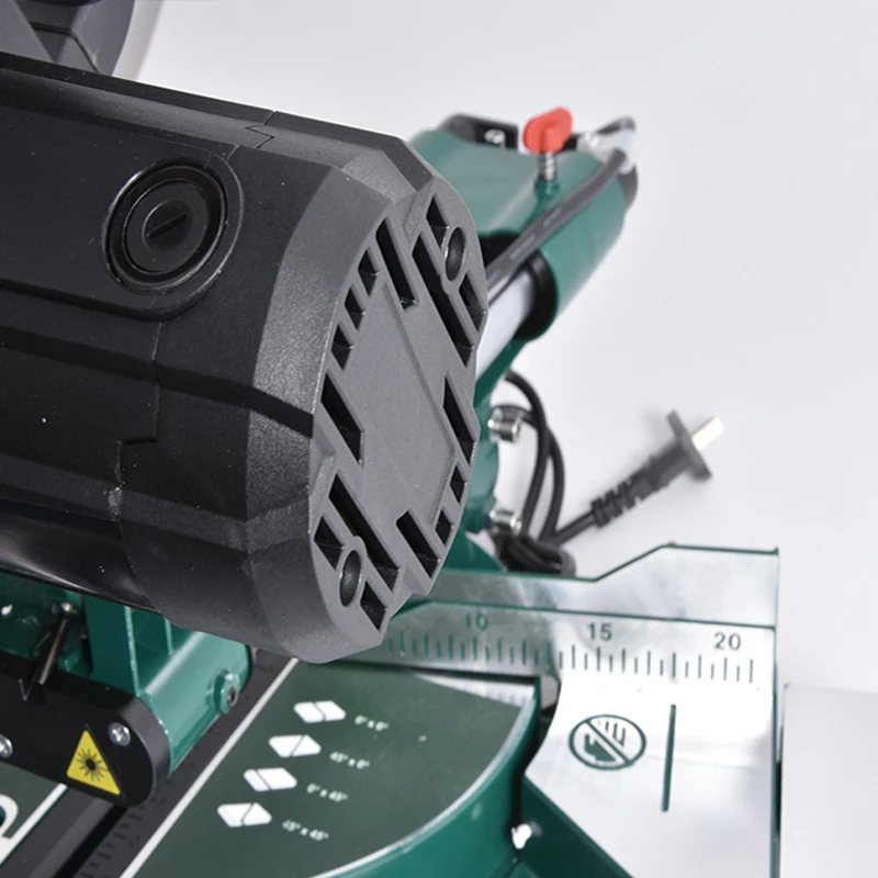 1700W 8 นิ้ว Tie Rod Miter Saw ไฟฟ้าความแม่นยําสูงเลื่อน Push Mitre Saw งานไม้ตัดอลูมิเนียมเครื่อง 220V