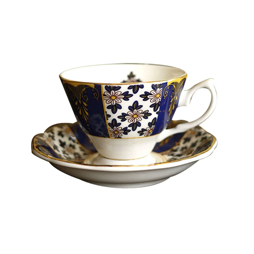 England Bone China Coffee Cup Saucer Sets Court Style Mug Cup Afternoon Party Tea Cup Espresso Cup Creative Home Coffeeware