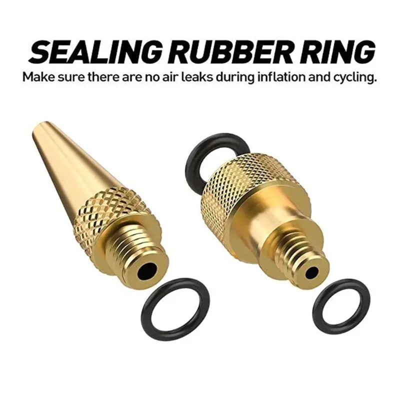 Bike Bicycle Brass Presta and Schrader Tire Valve Adapter Kit Ball Pump Needle