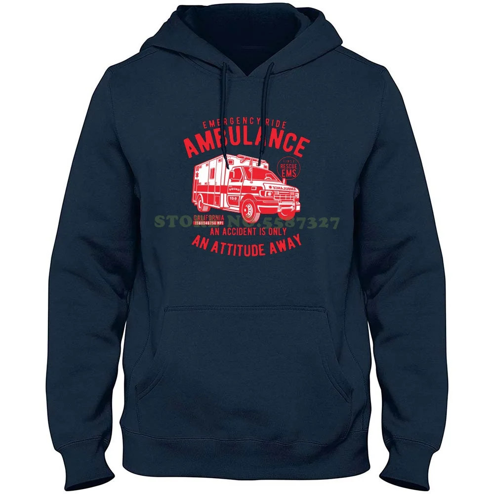 California Ambulance 100% Pure Cotton Hoodie T-Shirt California Ambulance Health Doctor Hospital First Aid Nurse Emergency