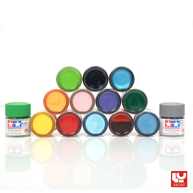 10ml Gloss Series Water-Based Propylene Oil Paint X1-X24 Colors Painting For Assembly Model Acrylic Paint Military Model