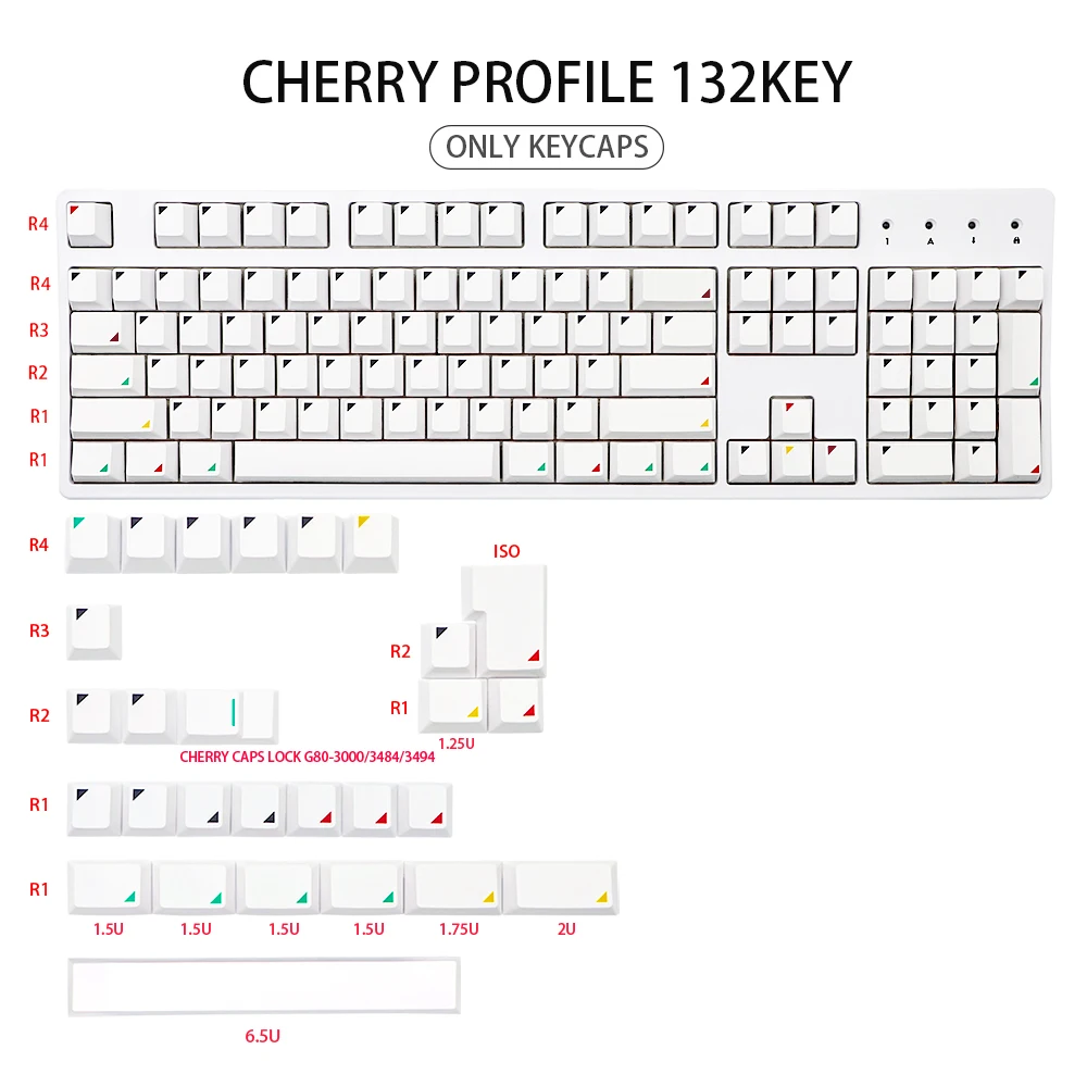 Imagem -06 - Gmk-key-keycap Triângulo Geométrico Perfil de Cereja Dye Subb Pbt Keycaps para Interruptores mx Gk61 64 68 71 75 Corsair K70 G710