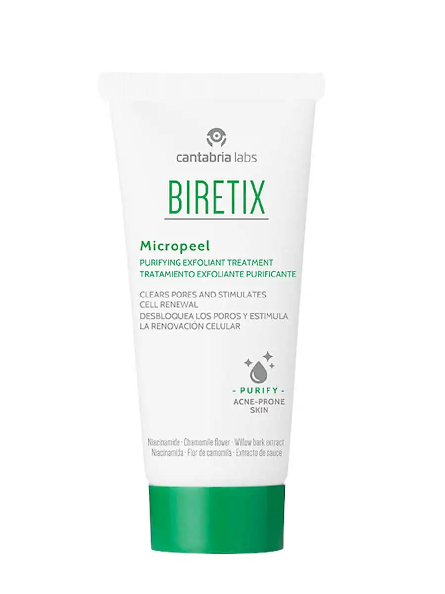 Biretix micropeel exfoliating treatment 50ml-cleanses pores and renews the skin