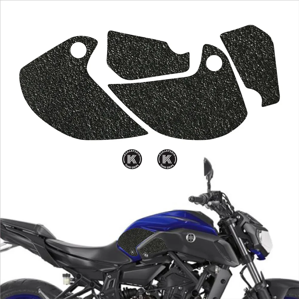 Motorcycle Tank Pad Protector Sticker Decal  Knee Grip Traction Side Non-slip stickers For YAMAHA  18 MT-07 mt 07 mt 07