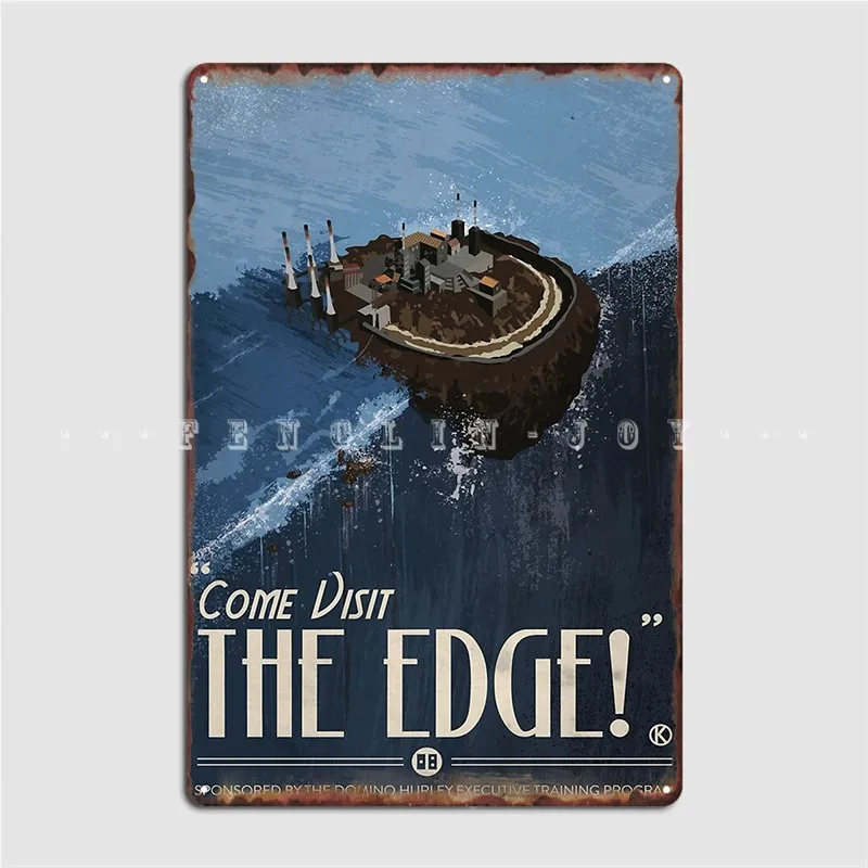 Grim Fandango Travel S The Edge Poster Metal Plaque Wall Cave Pub Garage Designing Plaques Tin Sign Poster