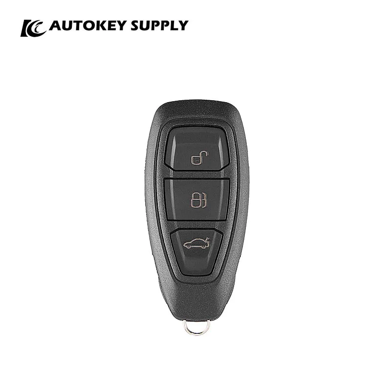 AutokeySupply 3 Buttons Fob Case with HU101 Blade Flip Folding Remote Key Shell Fob Case AKFDF108 For Ford Focus Fiesta 2013