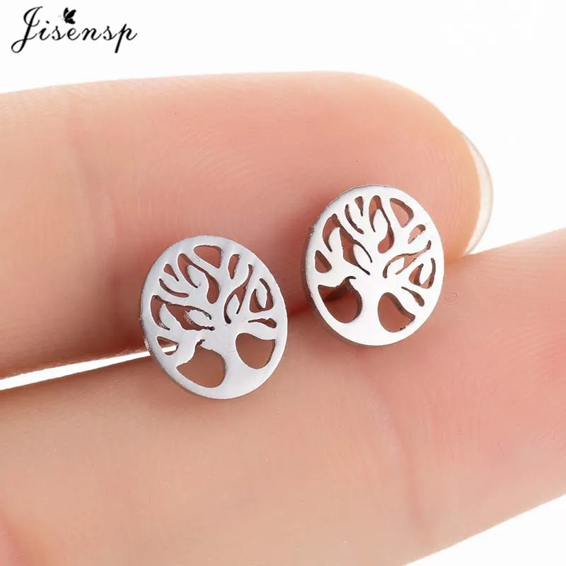 Women's Tiny Music Note Stainless Steel Stud Earrings