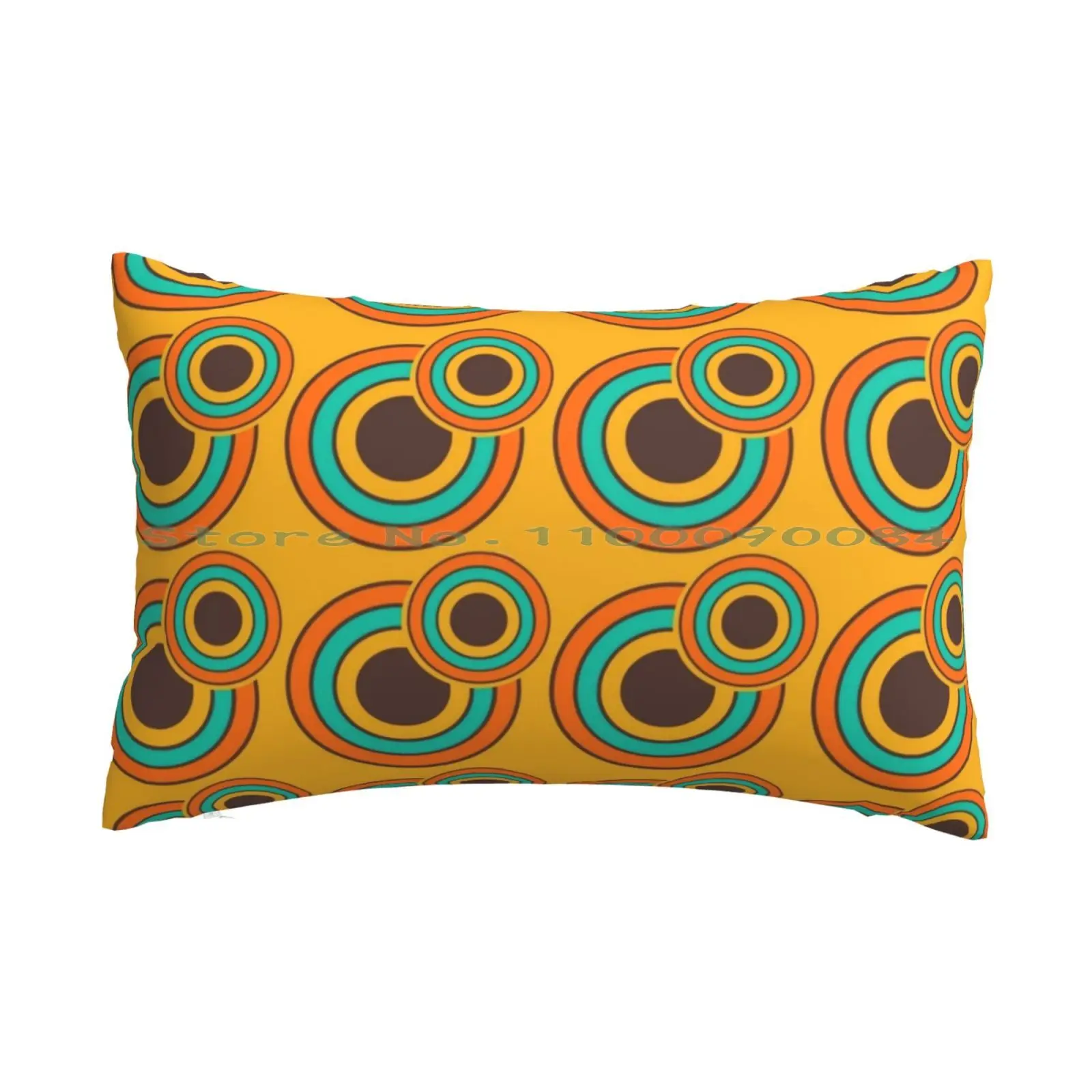 1970's Retro Circles / Vintage 70s Seventies Pattern Pillow Case 20x30 50*75 Sofa Bedroom 1970s Pattern 1970s Design Seventies