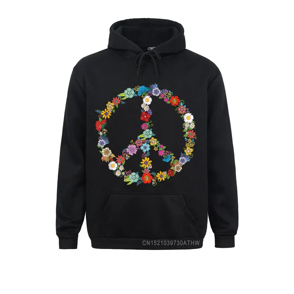 Love And Peace Flower Hippie Lover Beautiful Cute Funny Gift Street Mens Hoodies Hoods New Coming Men Sweatshirts