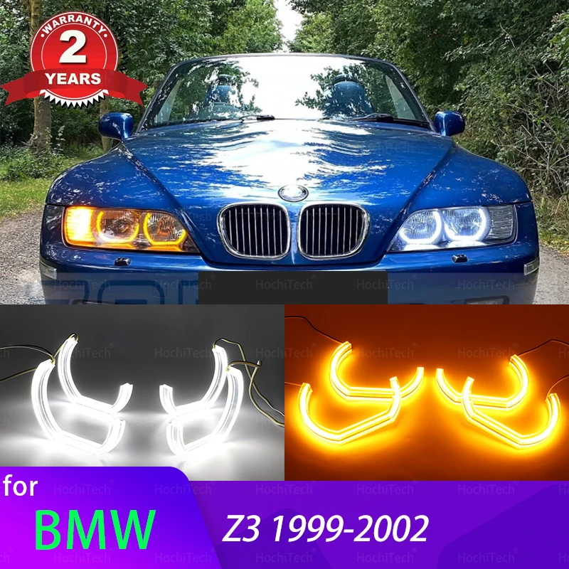 2 Years Warranty Hight Quality LED Ice Crystal Angel Eyes Kit White Ring For BMW Z3 1999 2000 2001 2002