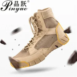 Men Summer breathability  Boots Outdoor Hiking Boots summer Shoes Light Non-slip Men Desert Boots Ankle Boots