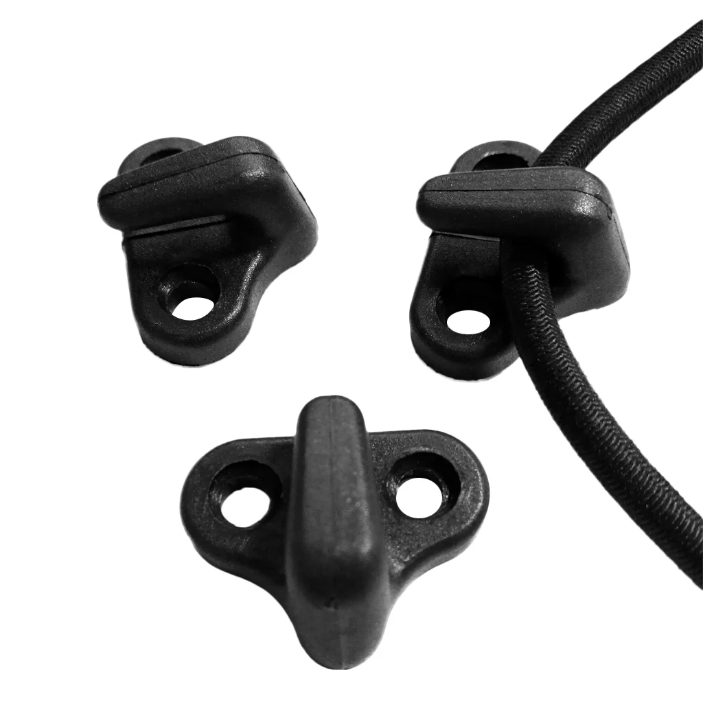 4 Gói Nylon Đen Đả Kích Móc/J-Móc Thay Thế Cho Thuyền Kayak Bungee Dây