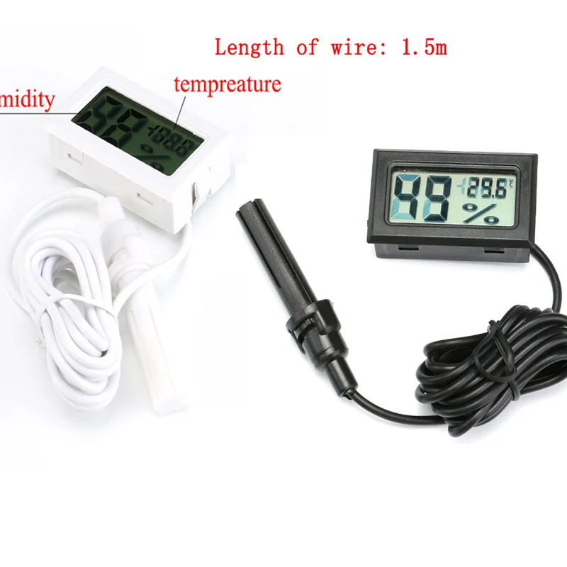 

Professional Mini LCD Digital Thermometer Hygrometer Humidity Temperature Moisture Sensor Meter Temperature Gauge Indoor Probe