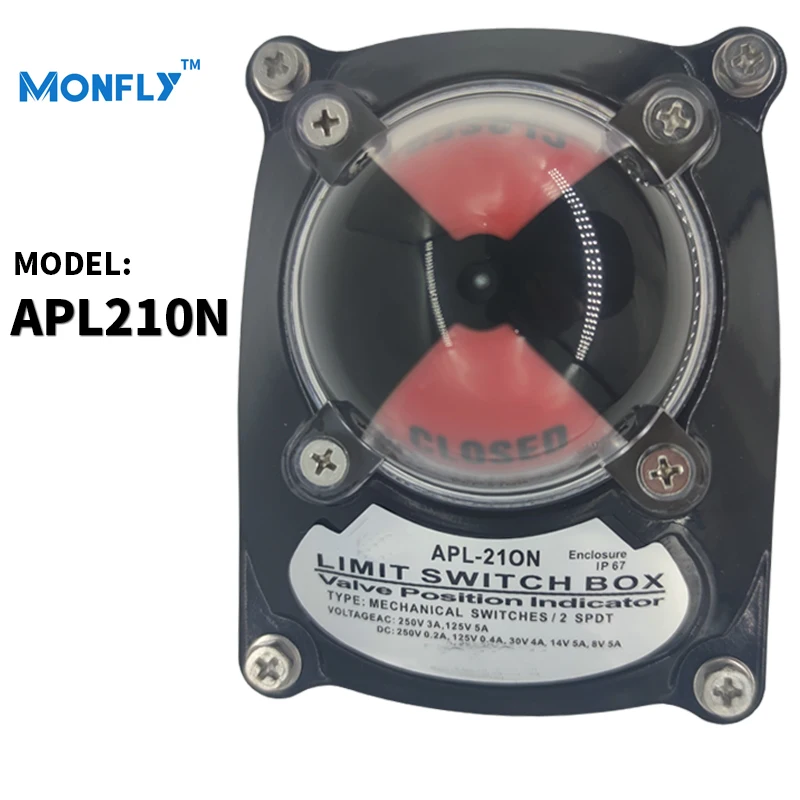 Apl-210n Klep Eindschakelaar Doos Mechanische Micro Motion Grenzen Met Universele Montage Kit Voor Pneumatische Valve Actuator