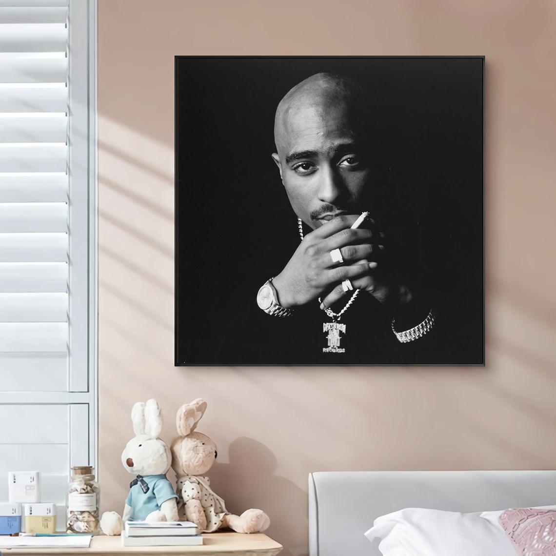 Музыкальный альбом Tupac Shakur, постер на холсте в стиле хип-хоп, рэпер, поп-музыка, звезда, настенная живопись, художественное украшение (без рамки)