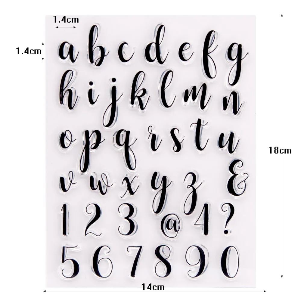 English Russia Alphabet Letters Numbers Clear Stamps Seal for DIY Scrapbooking Making Photo Album Decoration Crafts New Stamps