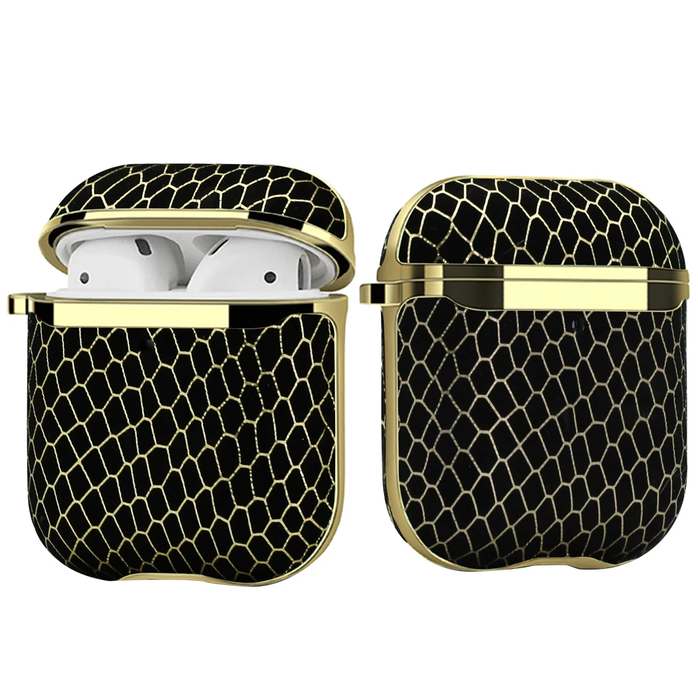 VIETAO-Genuine Leather Cover for Airpods Pro 3, 2, 1, Full-Body, High Quality, Gold Plated, Protective Case for Air pod