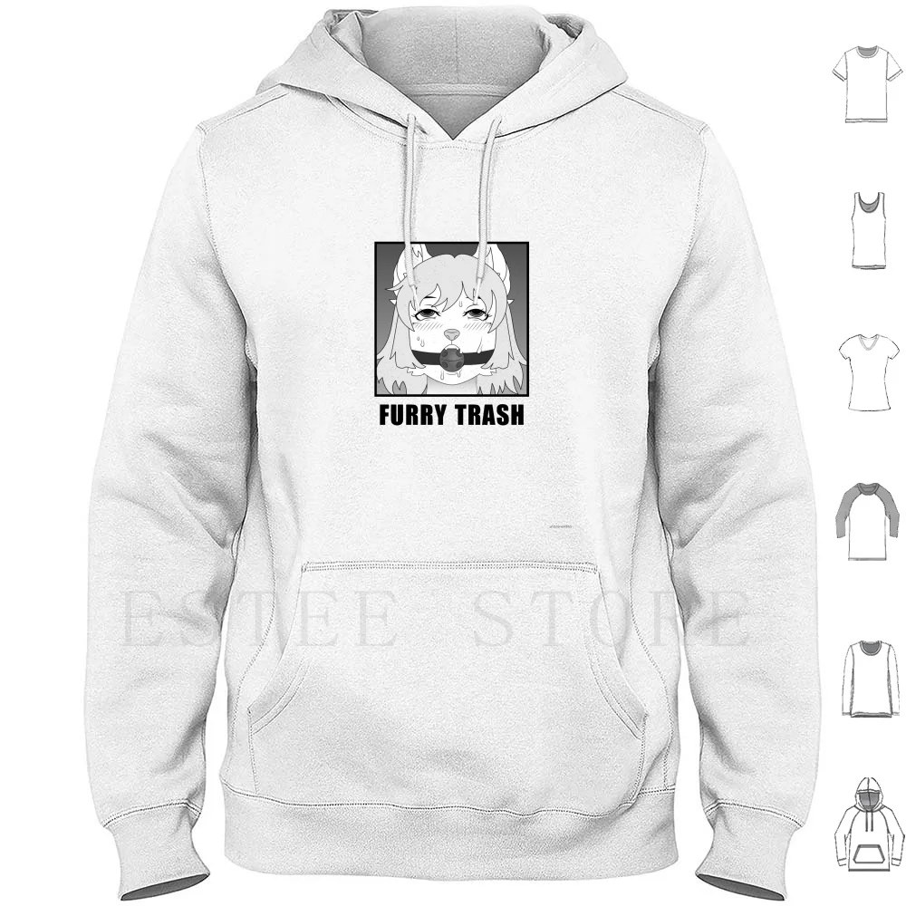 Furry Trash Hoodies Fur Furry Furry Fandom Halftone Animal Kittenplay Bdsm Play Date Nsfw Yiff Hentai Manga Anime