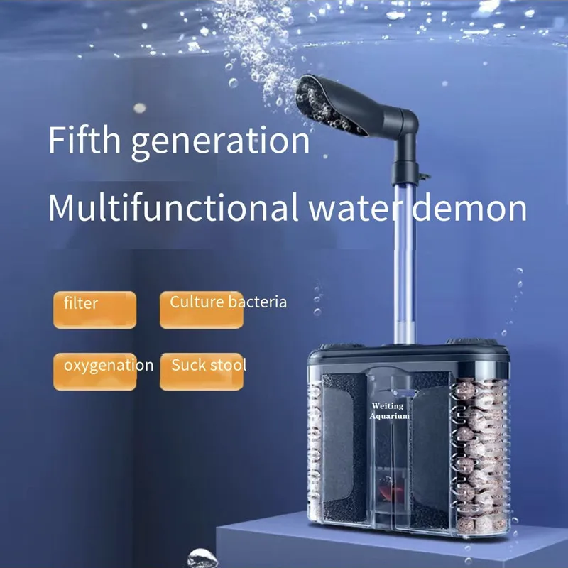 Water fairy filter fish tank small silent anti-air lift cycle water purifier aquarium built-in oxygen-enhancing toilet