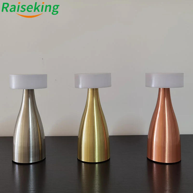 Battery Operated Led Metal Cordless Table Lamp Rechargeable For Restaurant Ktv Bar Dinning Table With Dimmer Brightness