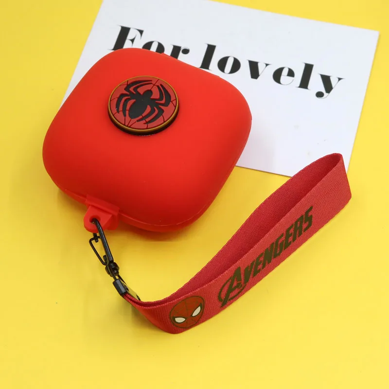 الكرتون مارفل حقيبة سماعة الاذن غطاء ل يدق باور بيتس برو سيليكون سماعة رأس مزودة بتقنية البلوتوث الغطاء الواقي ل مع الحبل