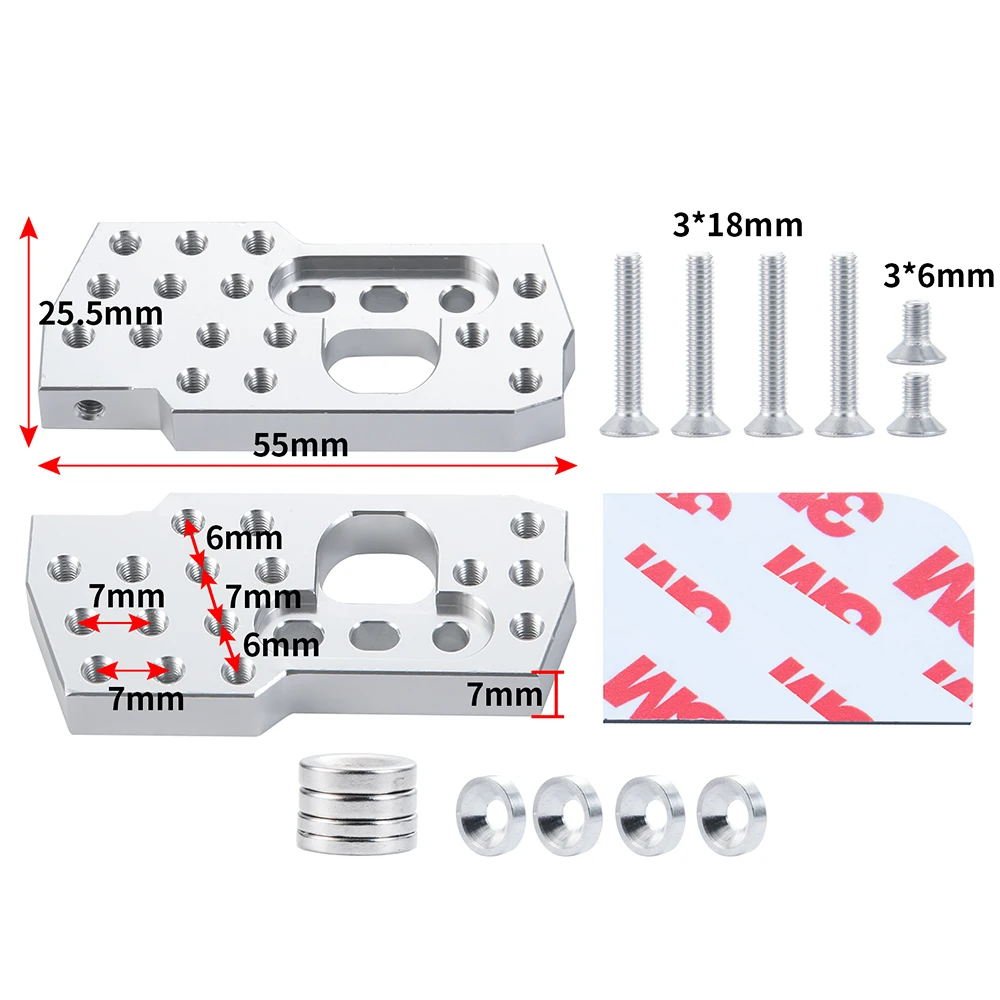 YEAHRUN CNC Metal Front & Rear Shock Absorbers Damper Mount Bracket for Axial Wraith 90018 1/10 RC Crawler Car Parts Accessories