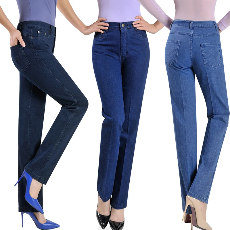 

Women's Big Sizes Pants Casual Office Lady Trousers Spring And Autumn OL Elegant Pant Women Plus Size S-8XL Jeans Mom Pant