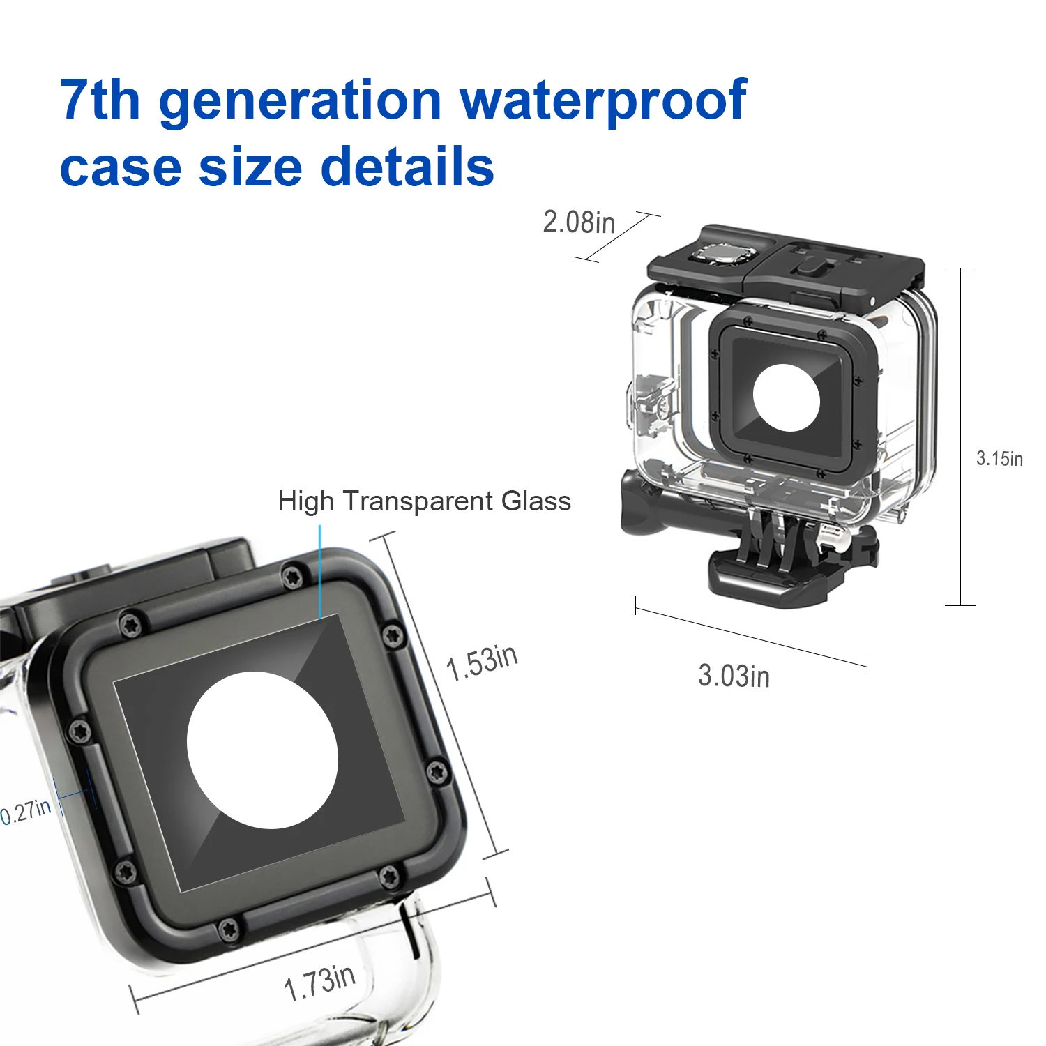 60M Waterproof Housing Case Underwater Driving For Go Pro GoPro Hero 5 6 7 Black Protective Dive Cover Action Camera Accessoris