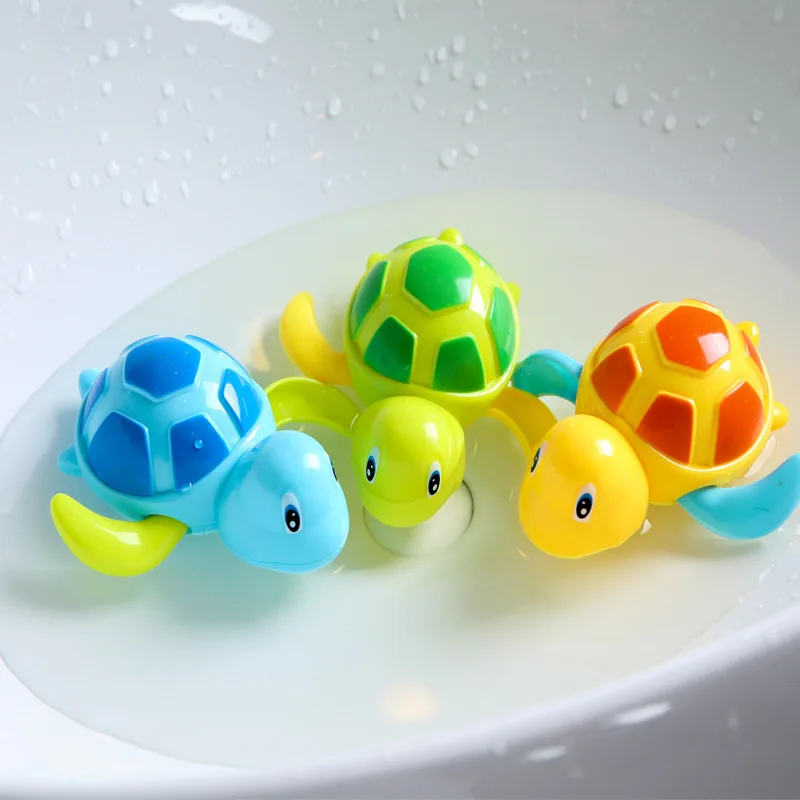 Baby Classic Bath Toys Swimming Tortoise Kids Chain Clockwork Turtle  Water Toys for Children