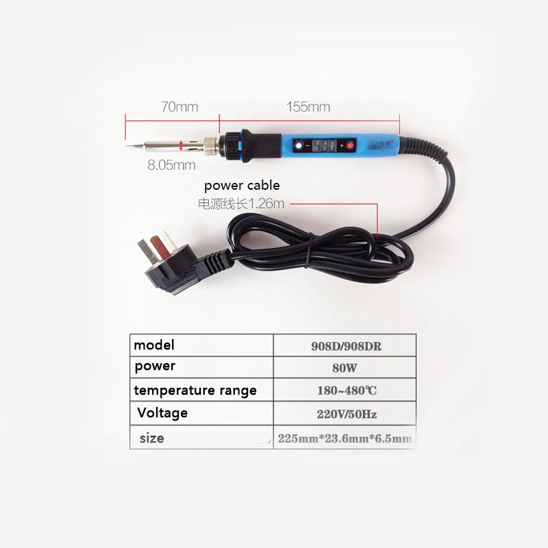 Penna per saldatura a saldatore elettrico a temperatura costante con display digitale a temperatura costante 80W