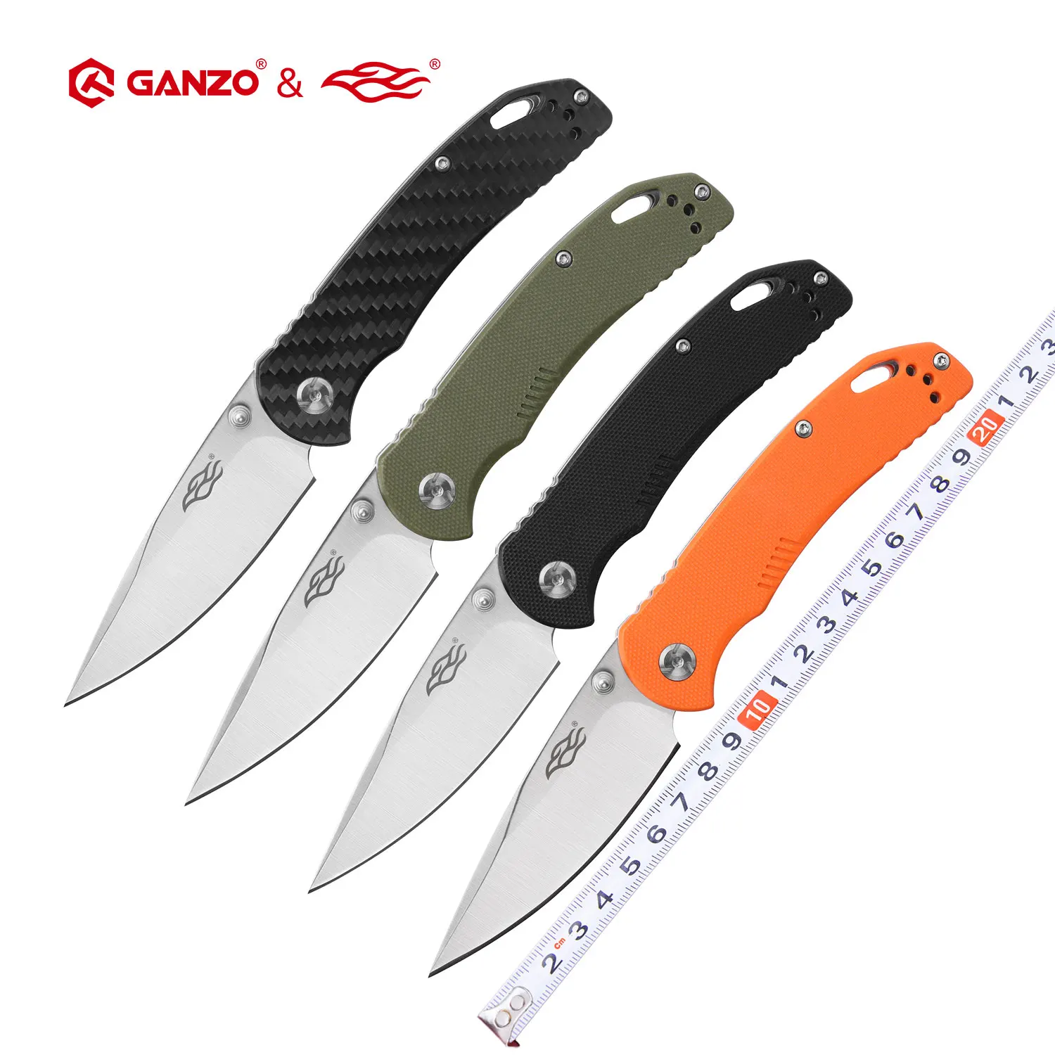 58-60HRC Ganzo G7531 440C G10 or Carbon Fiber Handle Folding knife Survival Camping tool Pocket Knife tactical edc outdoor tool