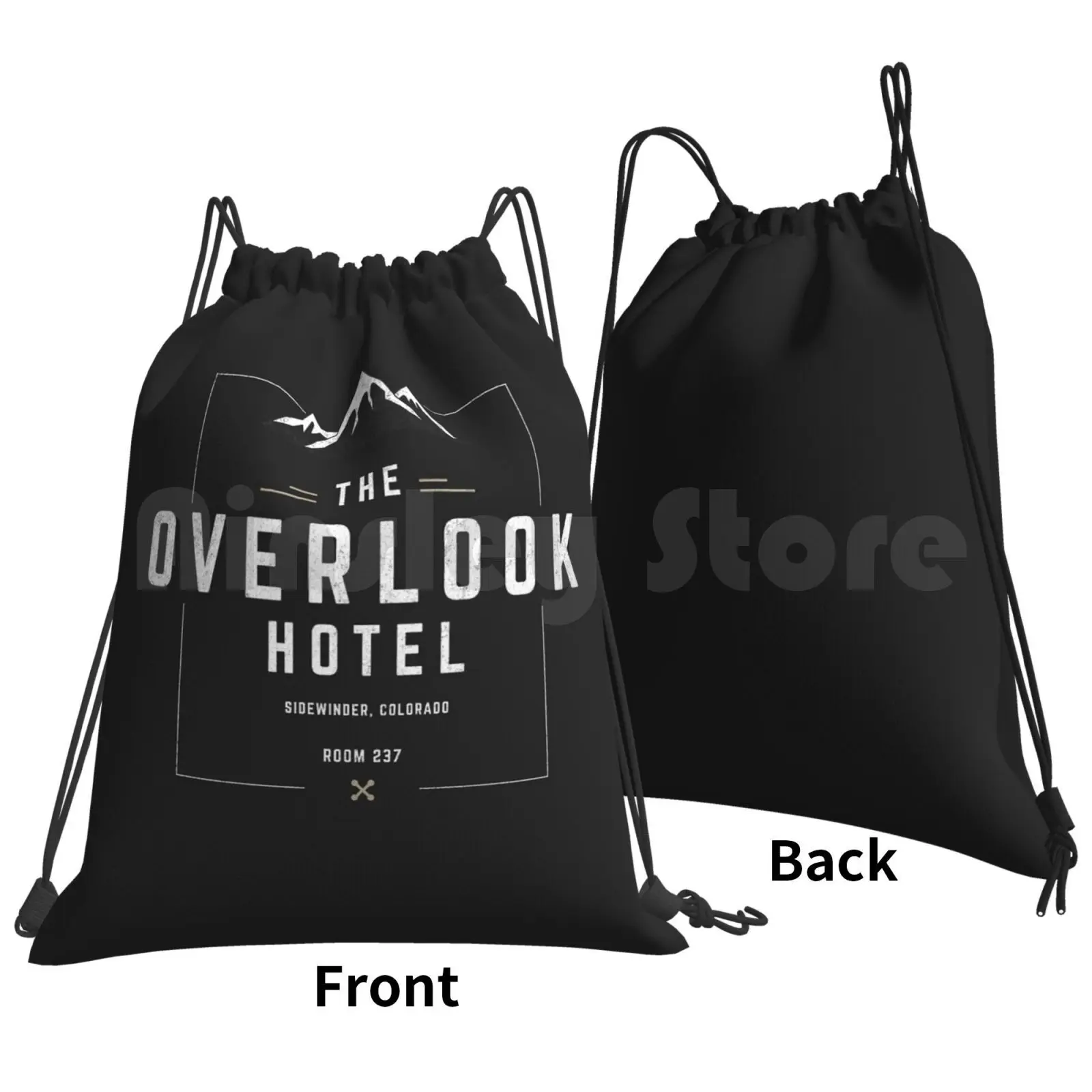 The Overlook Hotel-Modern Vintage Logo Backpack Drawstring Bag Riding Climbing Gym Bag Primotees Horror Vintage