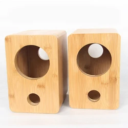 4 Inch Full Range Speaker Empty Box Home Speaker Shell DIY Hifi Audio Bamboo and Wood Handmade Box Car Speaker House