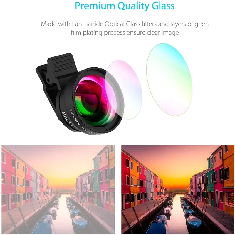 Tongdaytech 2IN1 HD Mobile Phone Camera Wide Angle Lens Telescope Macro Lens for Iphone 11 Pro Samsung Xiaomi Lente Para Celular