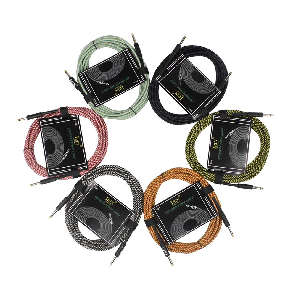 6M Audio Cable Stringed Instrument Accessories 6.5mm Plug Wire Cord Musical Instrument Parts for Electric Guitar Bass Amplifier