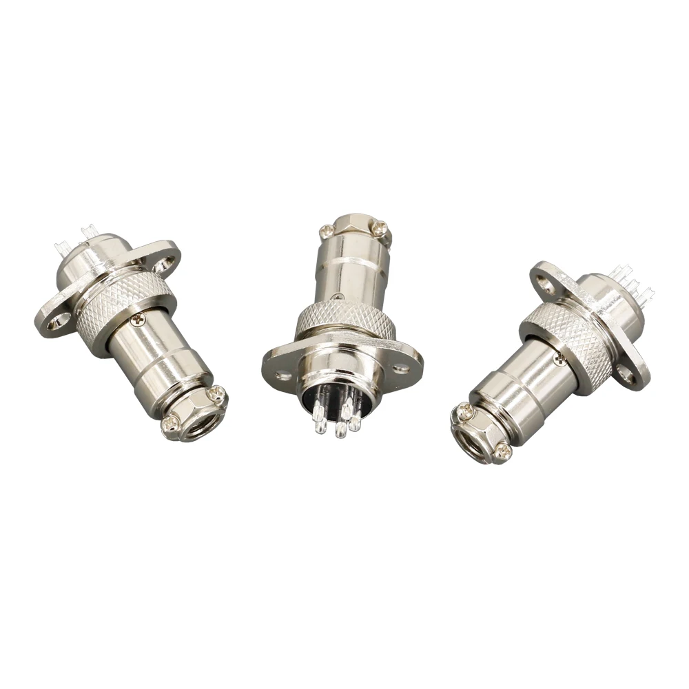 1 Set Aviation Plug and Socket GX16-2/3/4/5/6/7/8/9/10P 16MM Rhombus Flange Seat DF16 Series Aviation Column Connector