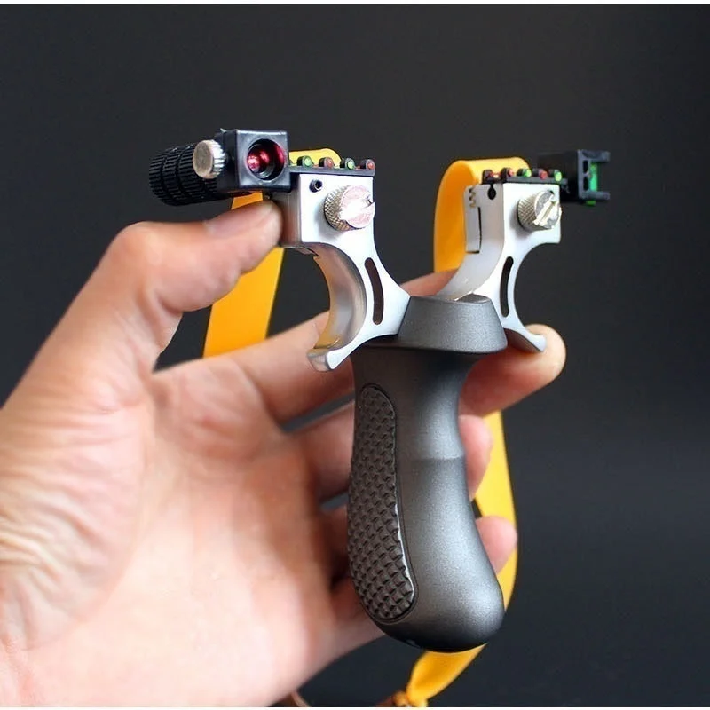 

2021 New Upgrade High Quality 1pc Big Power Slingshot Laser High Precision Flat Leather Slingshot Professional for Hunting