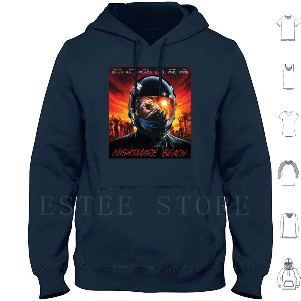 John Saxon Actor Film Almarhum Hoodies Long Sleeve John Saxon Saxon Cannibal Apocalypse Nightmare Beach