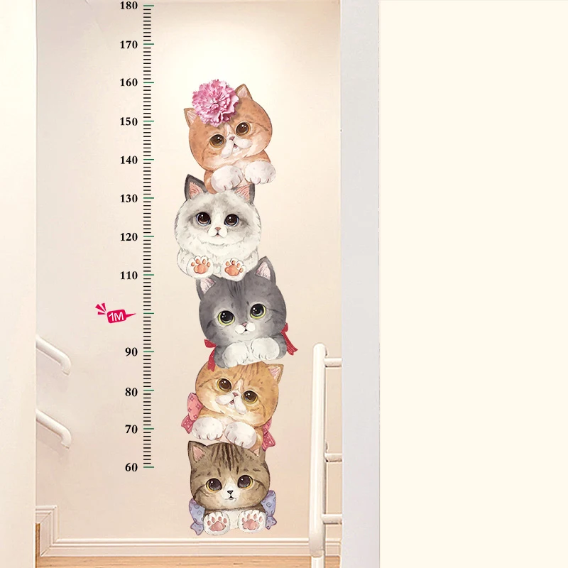 Cartoon Height Measurement Sticker, Wall Sticker, Cute, Cartoon, Princess, Children's Room, Baby, Sitting