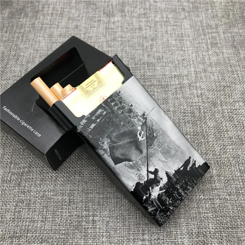 Customizd Conquer Berlin World War 2 Aluminium Alloy Cigarette Case Boxes Cigarette Box Laser Engraved  Forever Diy Your Picture