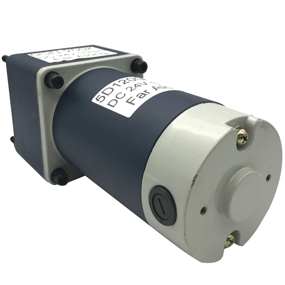 120W Micro Geared Reducer Motor DC 12V 24V Low Speed 10 To 600RPM High Torque 10.9 To 242KG Adjustable Speed Reversible Motor