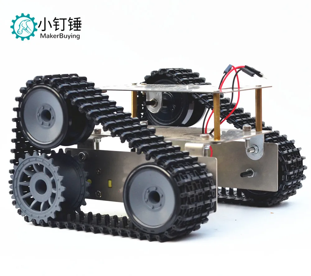 Stainless steel double-deck off-road SUV super-economic tank chassis intelligent car crawler robot for arduino